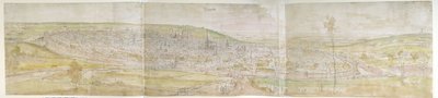 Panoramisch uitzicht op Brussel vanuit het noorden, 1558 door Anthonis van den Wyngaerde